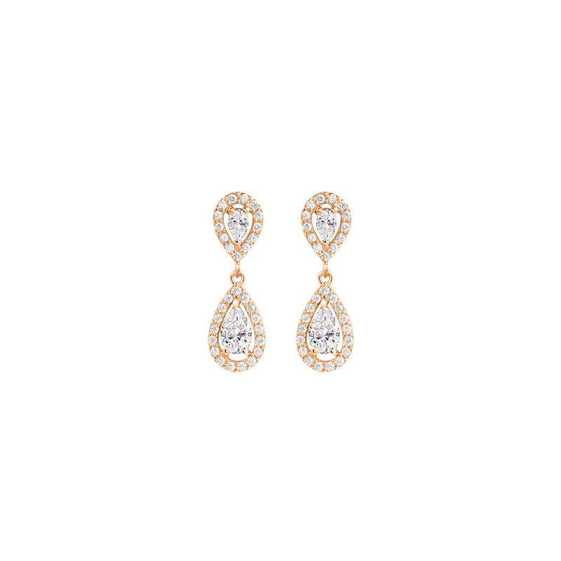 Boucles d'oreilles en diamants Poires