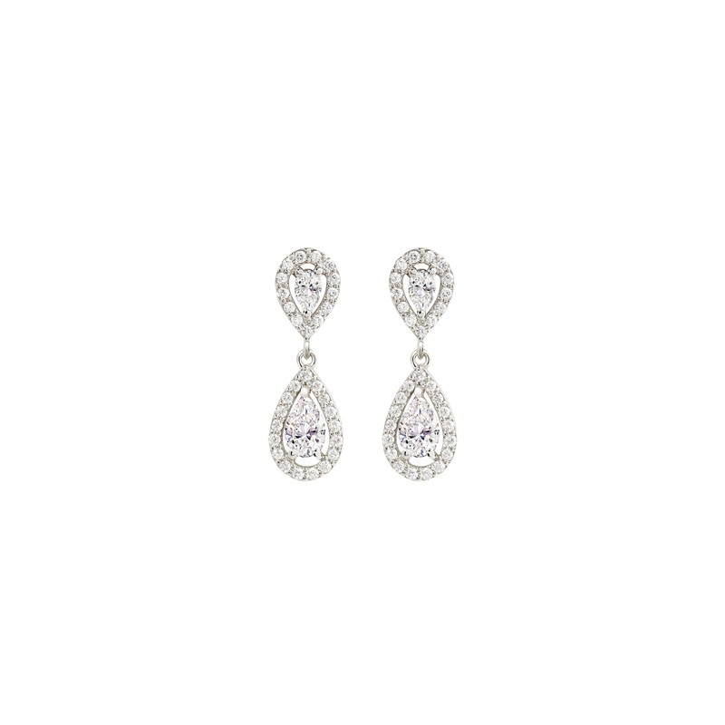 Boucles d'oreilles en diamants Poires