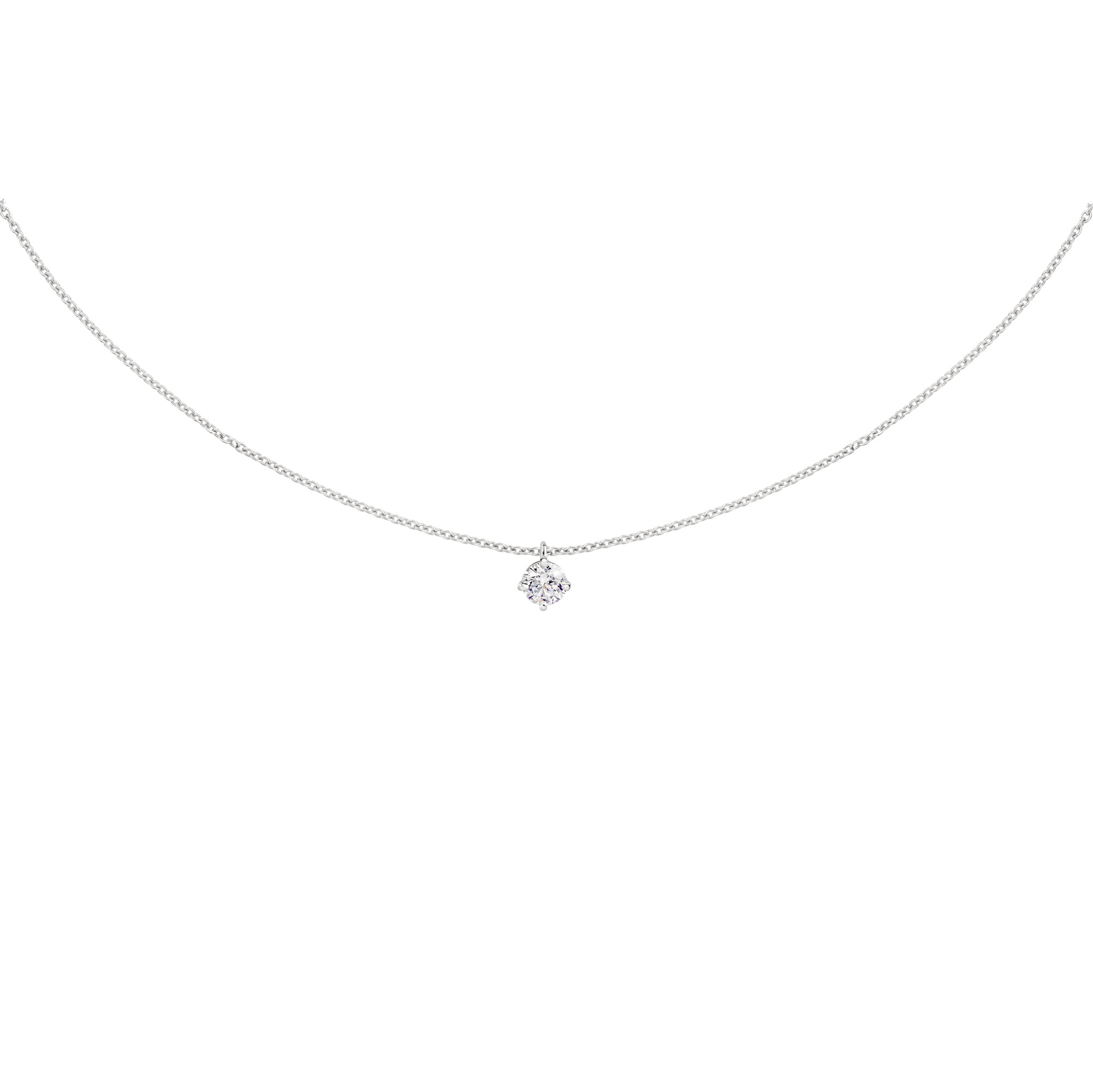 un pendentif avec un diamants naturel de 0,10ct en or éthique.