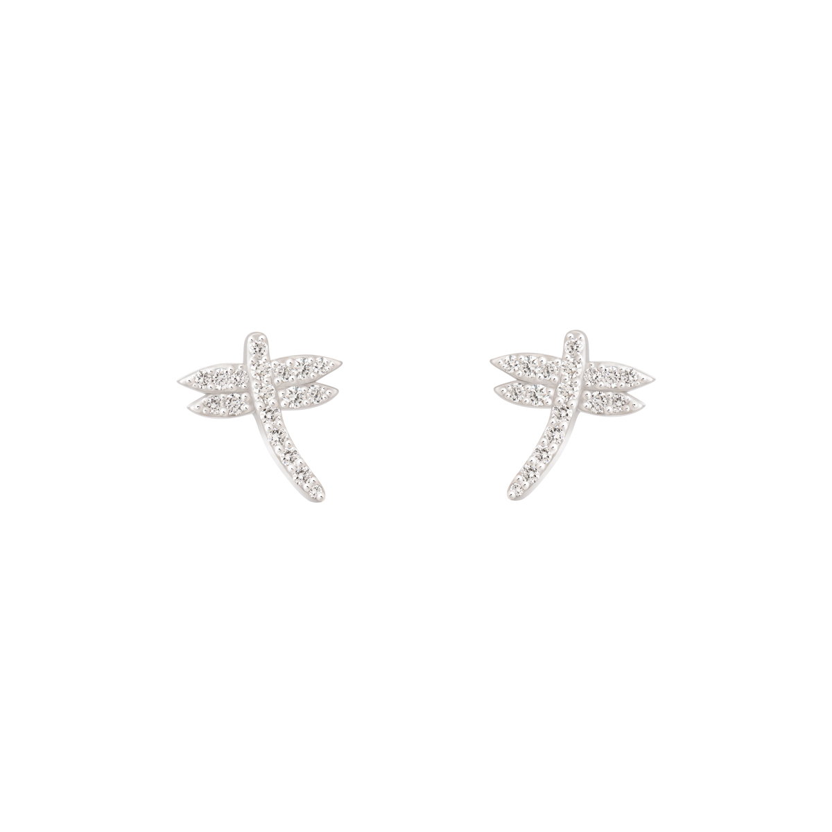 Boucles d'oreilles en diamants Libellules