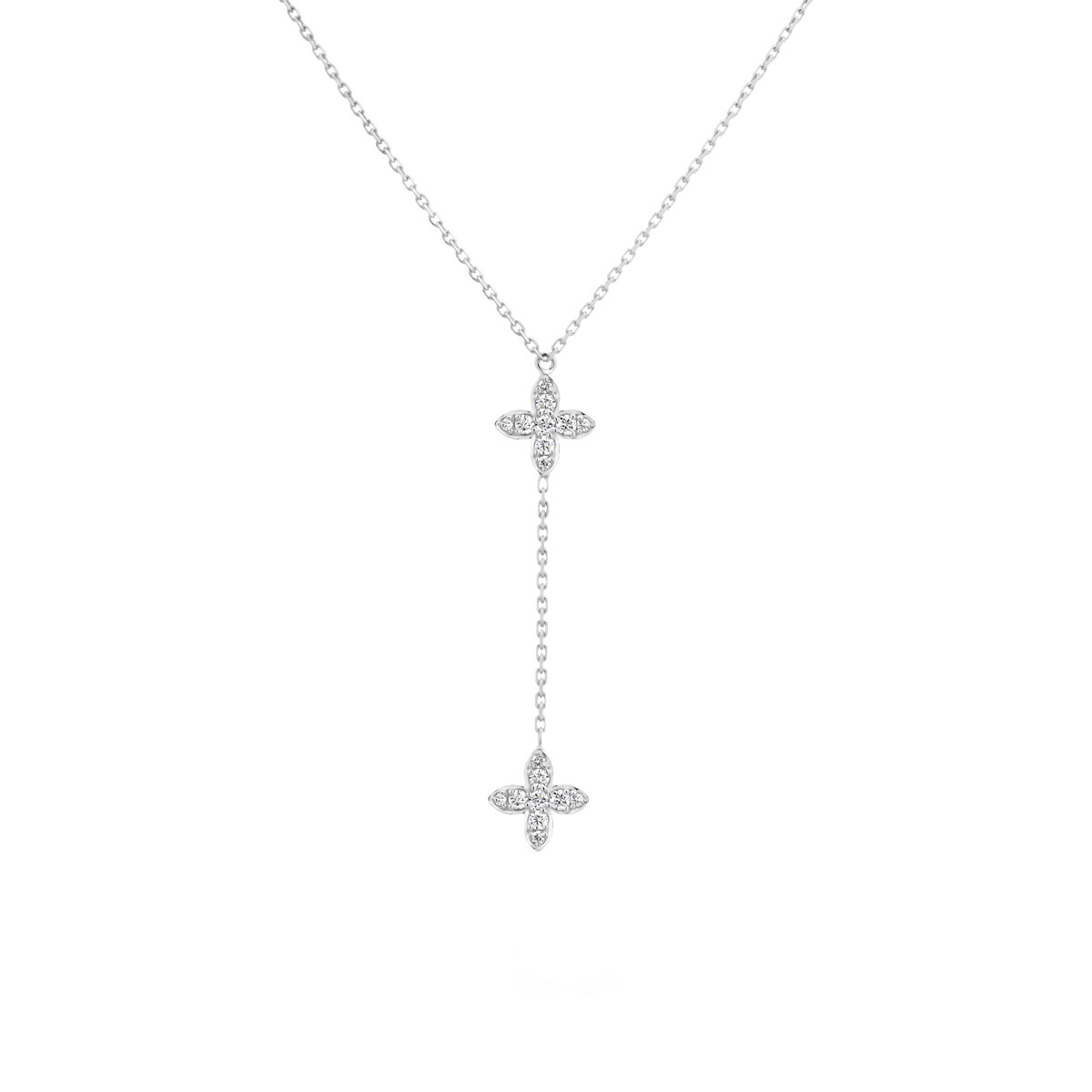 Collier cravate en diamants Lucky