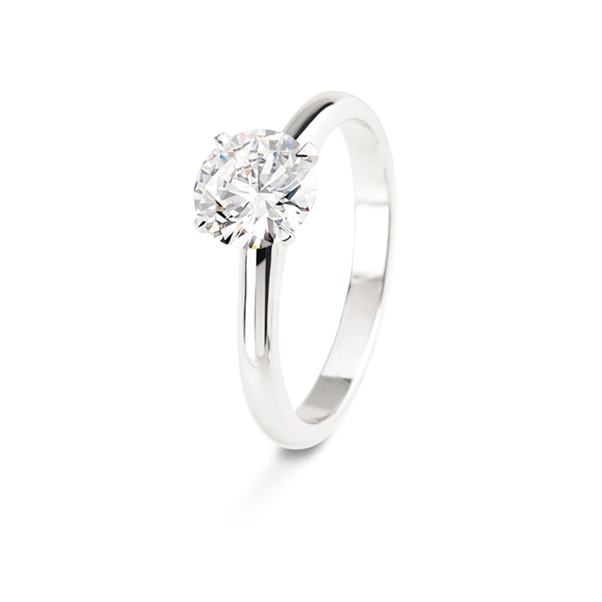 bague de fiançailles femme solitaire diamant or blanc