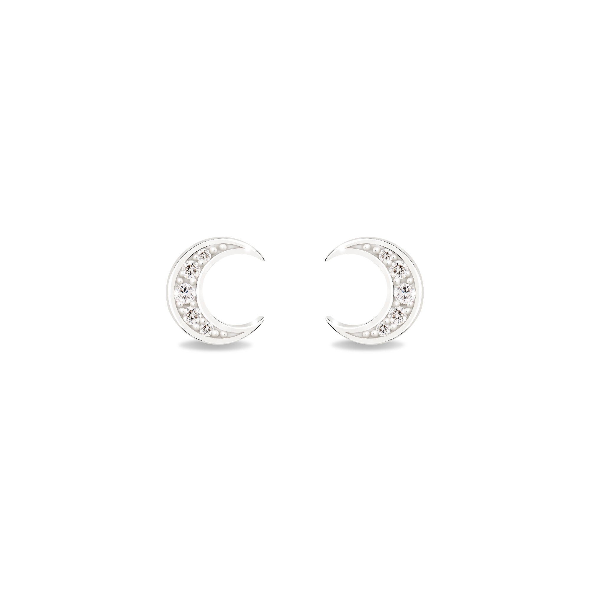 Boucles d'oreilles en diamants Lunes