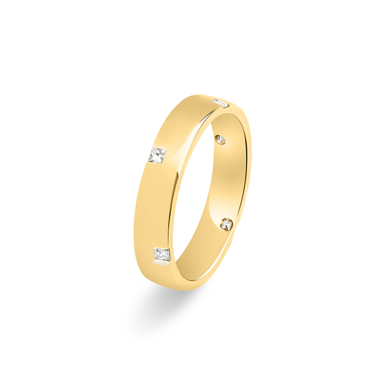 Alliance en diamants taille princesse pour Homme